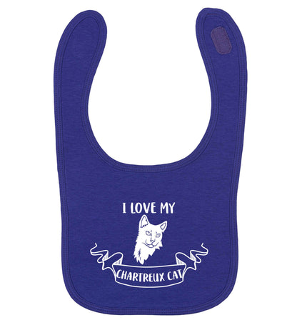 I love my chartreux cat | baby bib