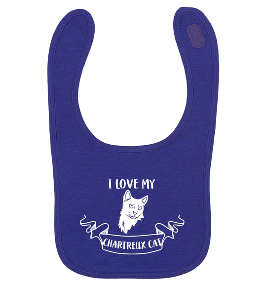 I love my chartreux cat | baby bib