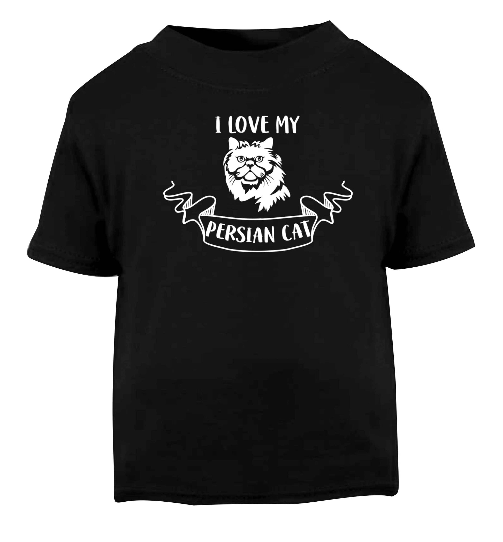 I love my persian cat Black baby toddler Tshirt 2 years