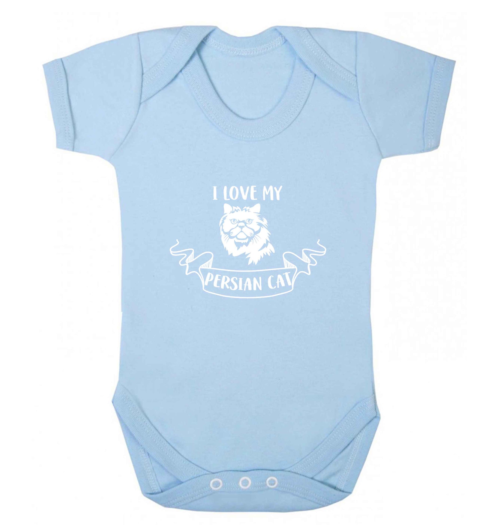 I love my persian cat baby vest pale blue 18-24 months