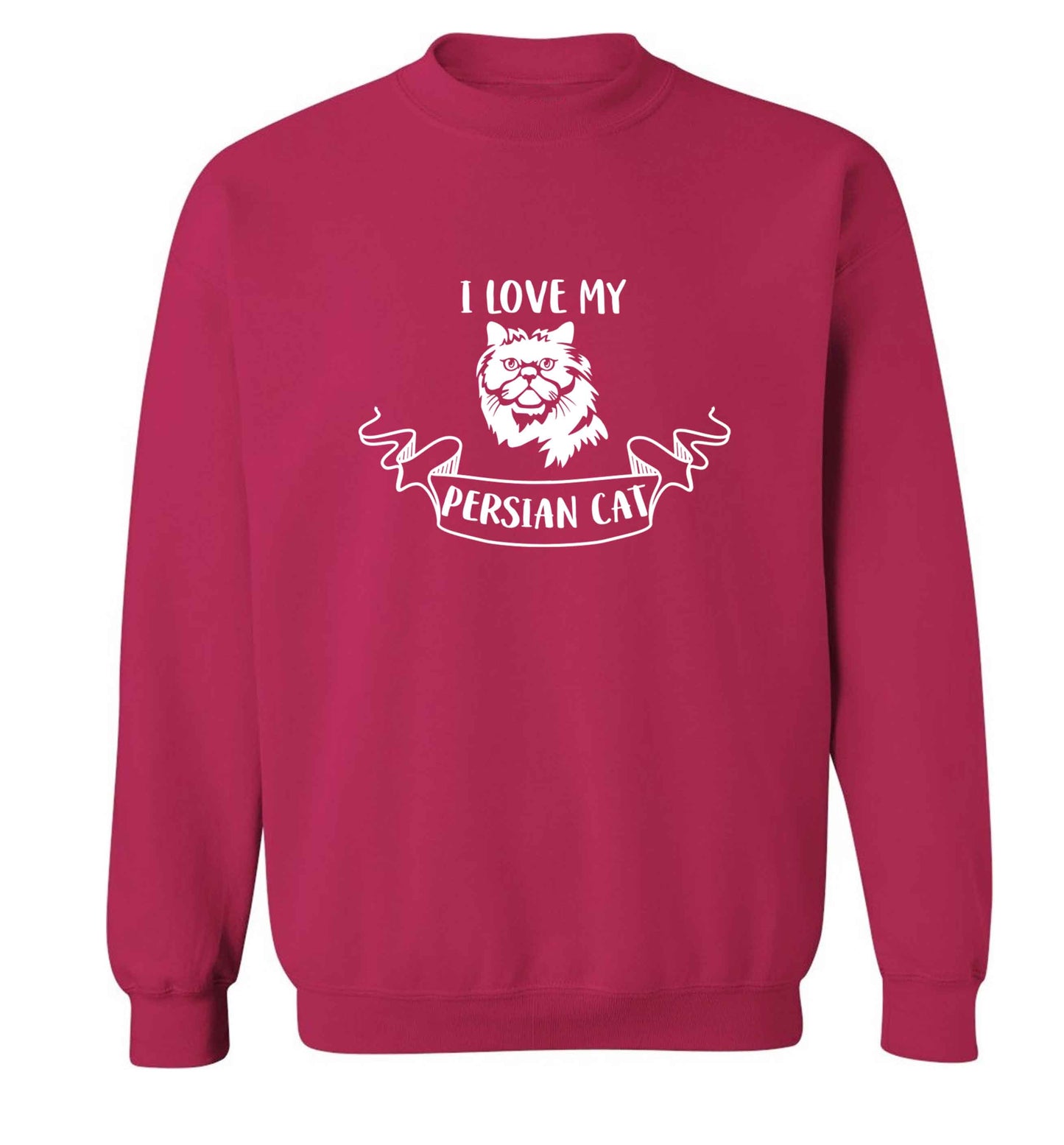 I love my persian cat adult's unisex pink sweater 2XL