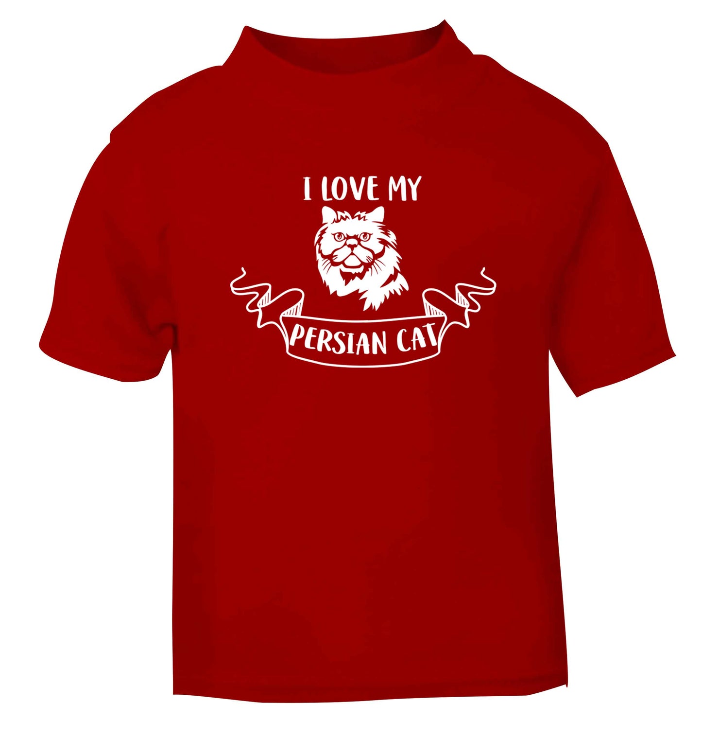 I love my persian cat red baby toddler Tshirt 2 Years