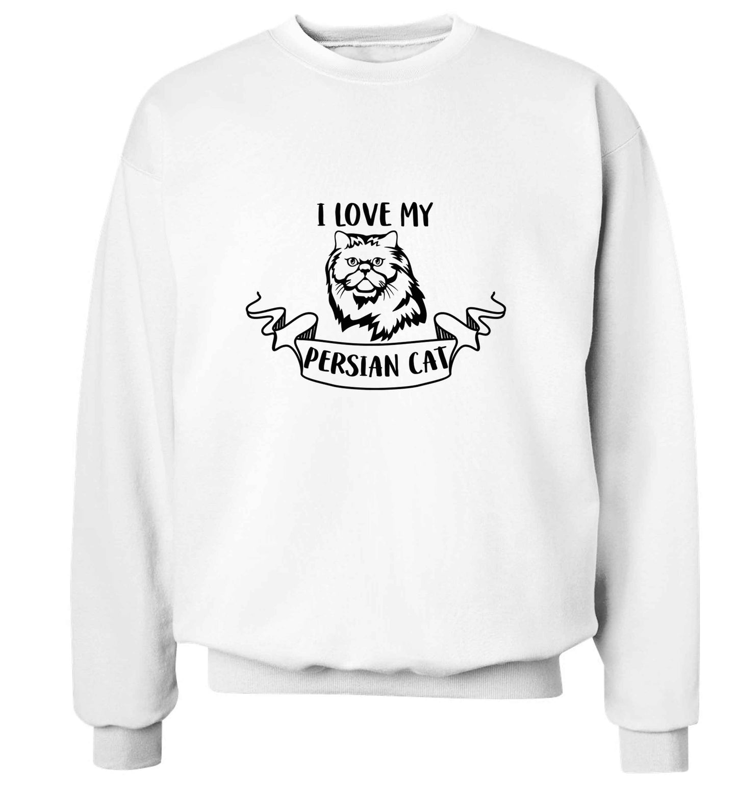 I love my persian cat adult's unisex white sweater 2XL