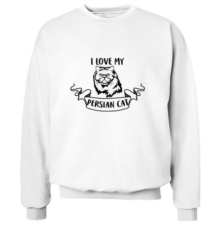 I love my persian cat adult's unisex white sweater 2XL
