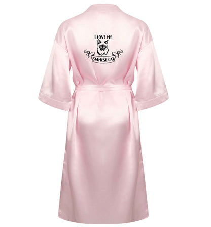 I love my siamese cat XL/XXL pink ladies dressing gown size 16/18