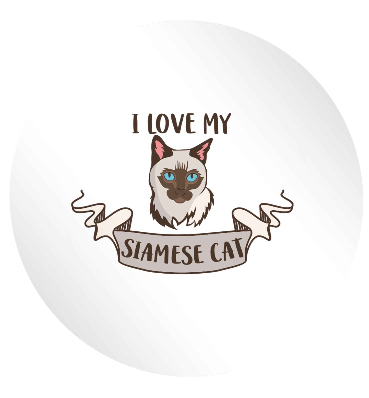 I love my siamese cat 24 @ 45mm matt circle stickers