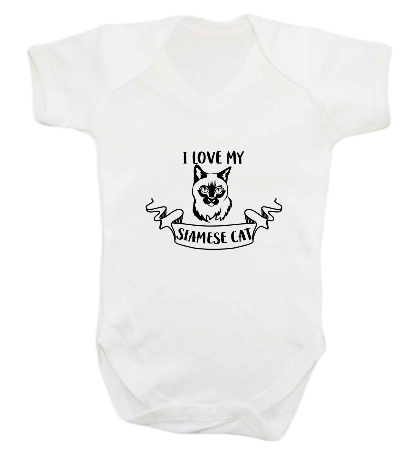 I love my siamese cat baby vest white 18-24 months
