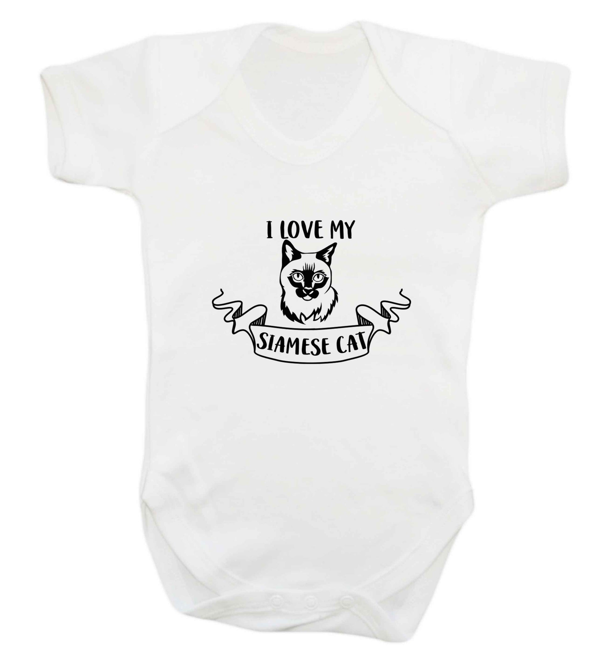 I love my siamese cat baby vest white 18-24 months