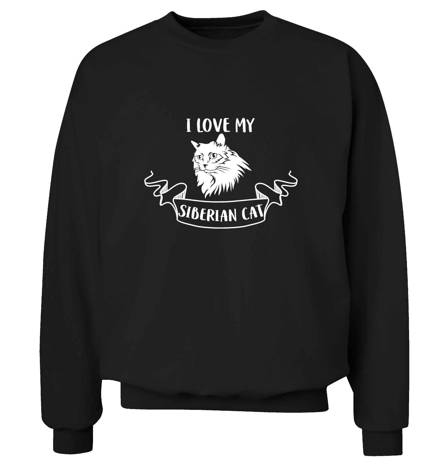 I love my siberian cat adult's unisex black sweater 2XL