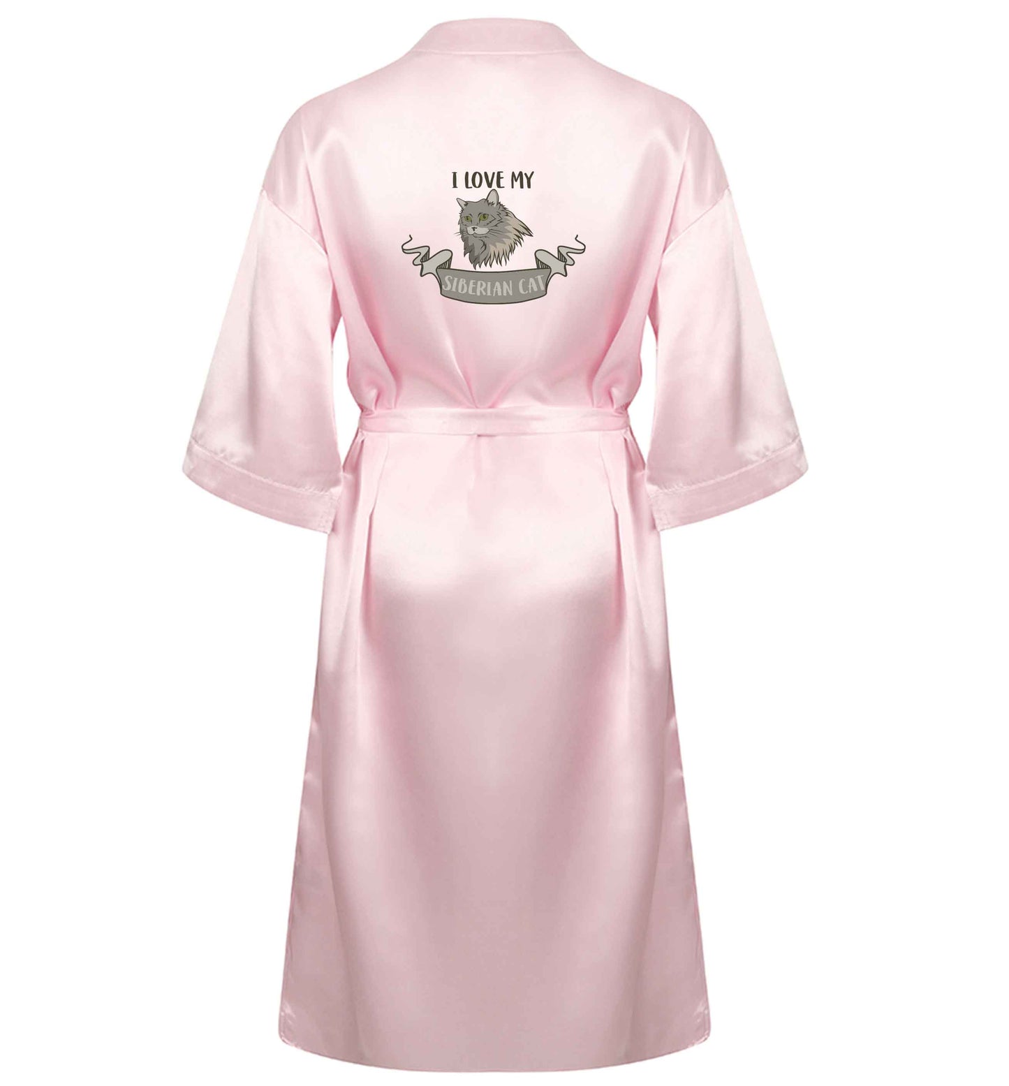 I love my siberian cat XL/XXL pink ladies dressing gown size 16/18