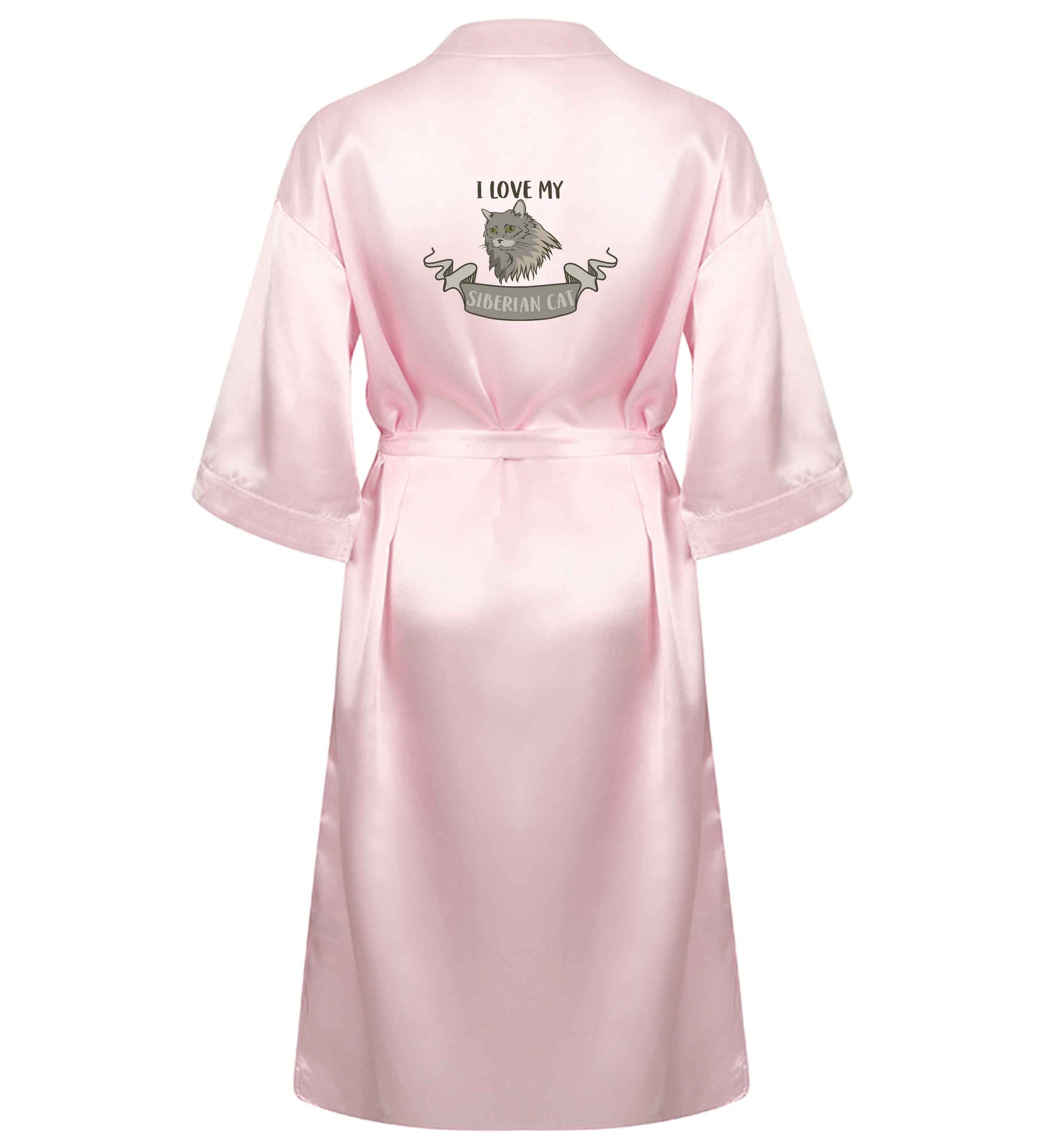 I love my siberian cat XL/XXL pink ladies dressing gown size 16/18