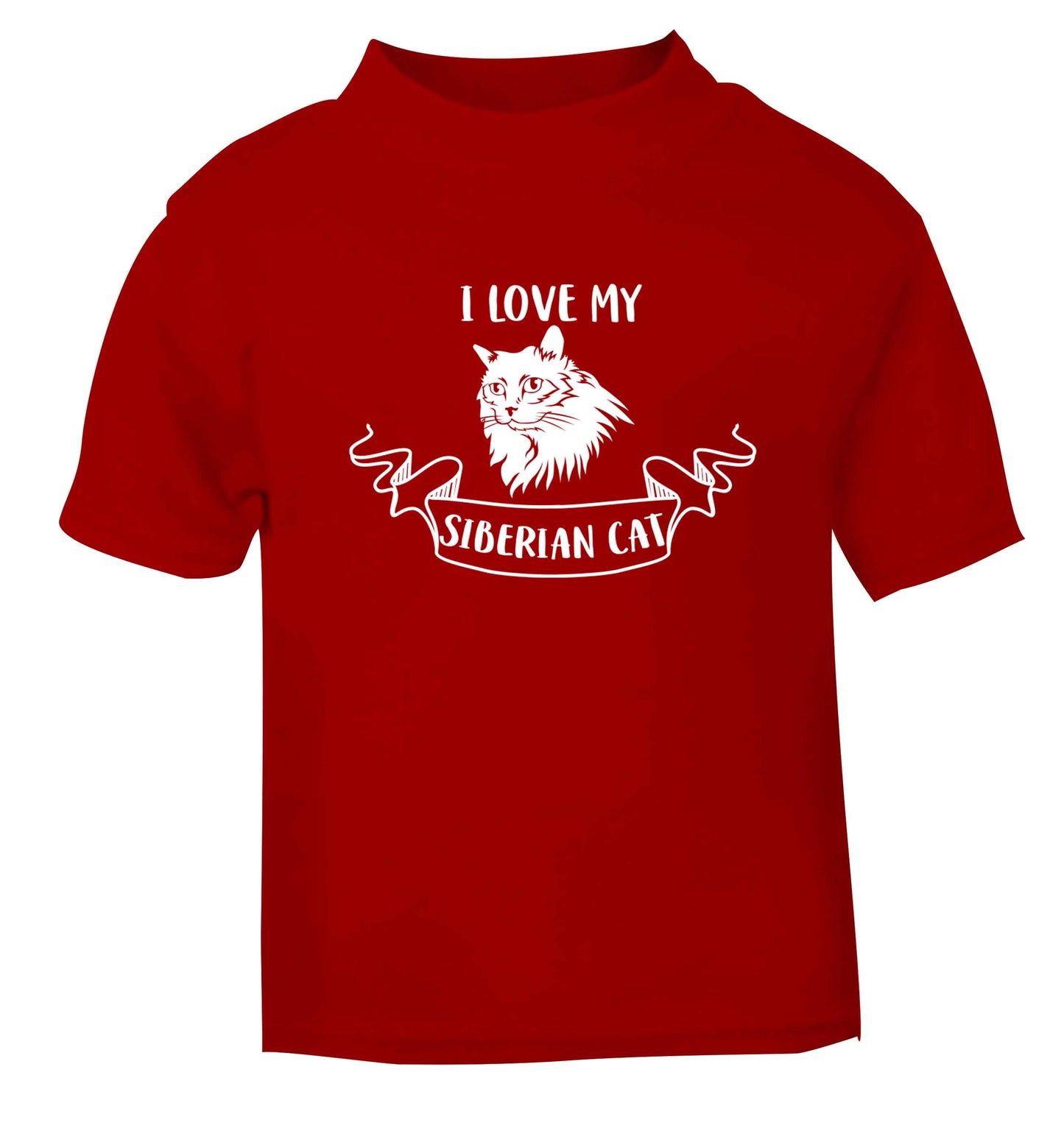 I love my siberian cat red baby toddler Tshirt 2 Years