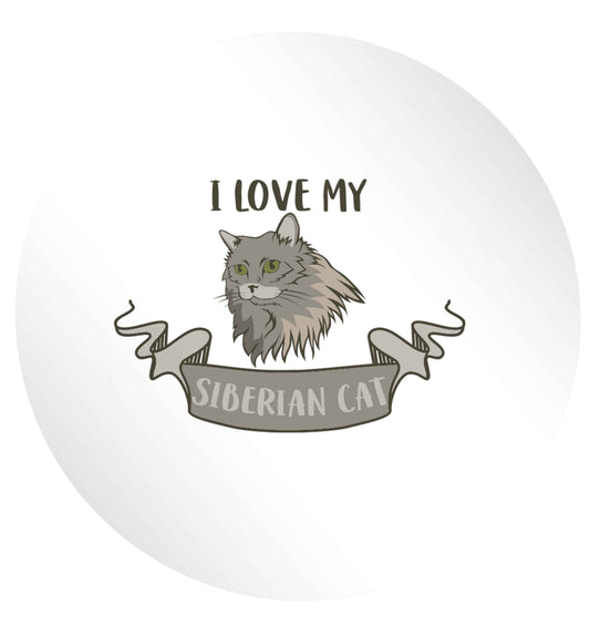 I love my siberian cat 24 @ 45mm matt circle stickers