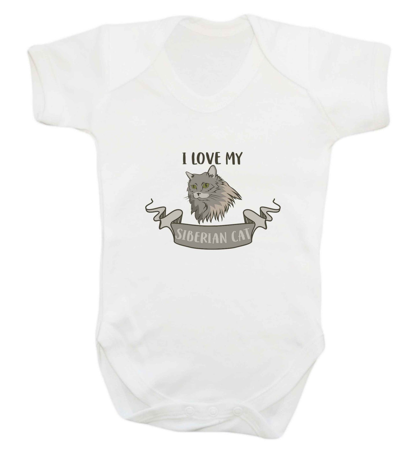 I love my siberian cat baby vest white 18-24 months