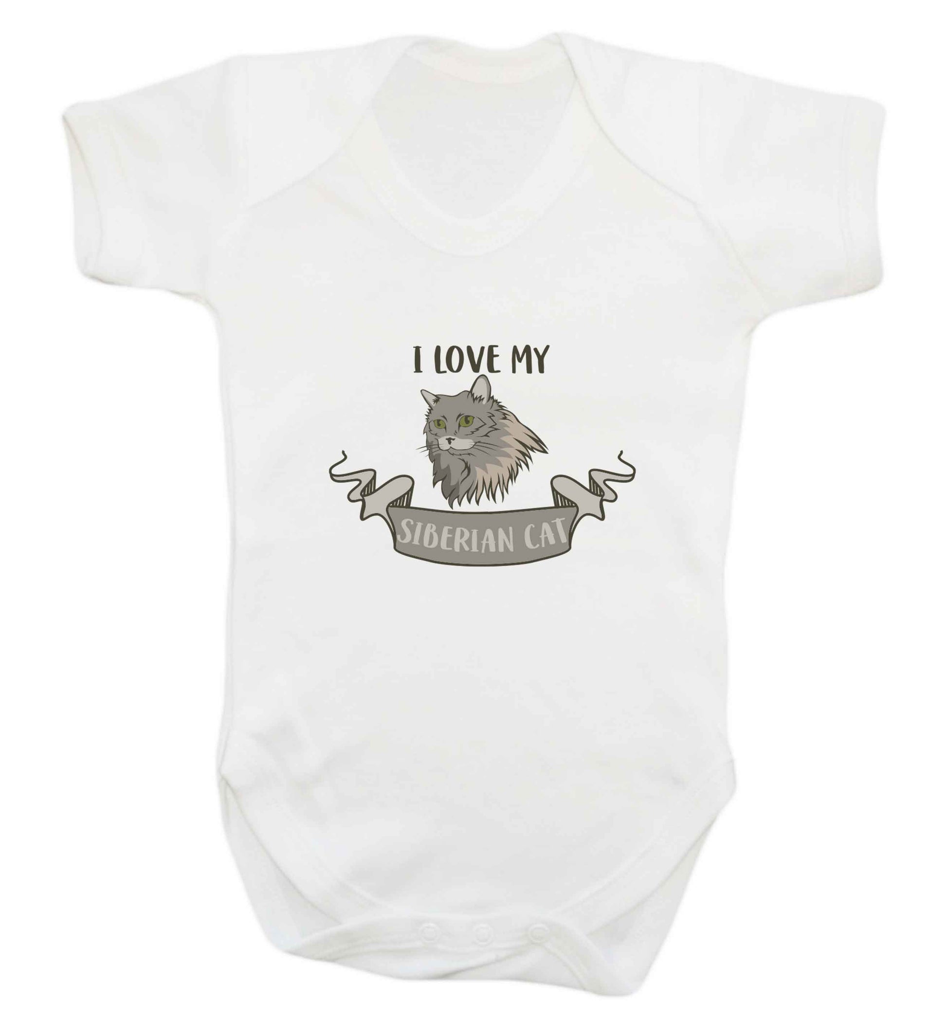 I love my siberian cat baby vest white 18-24 months