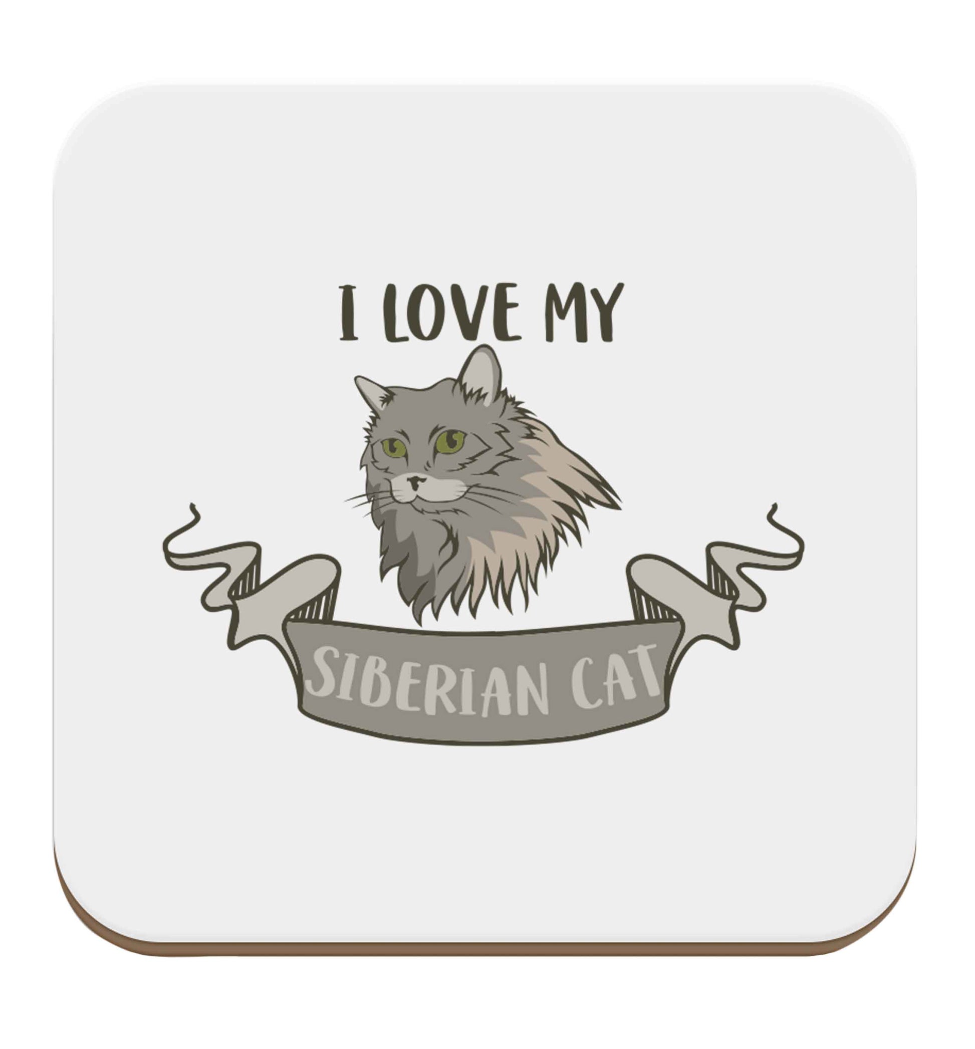 I love my siberian cat set of four coasters
