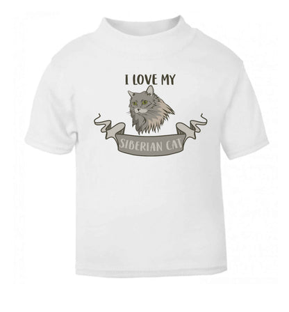 I love my siberian cat baby toddler Tshirt 2 Years