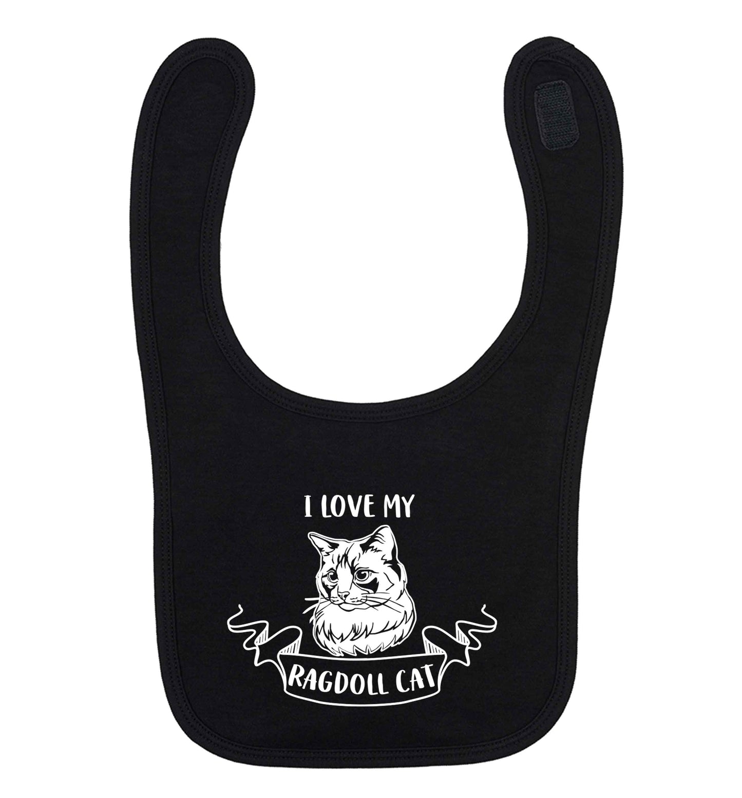 I love my ragdoll cat black baby bib
