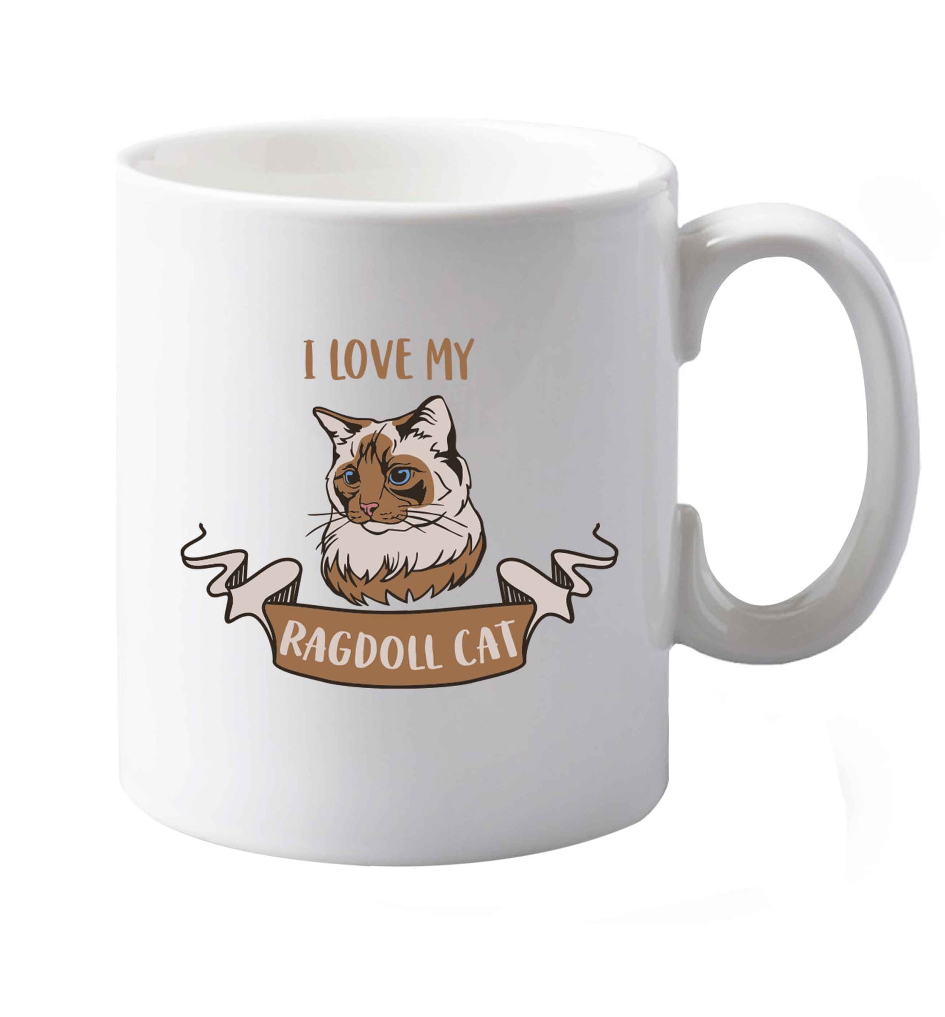 10 oz I love my ragdoll cat ceramic mug both sides