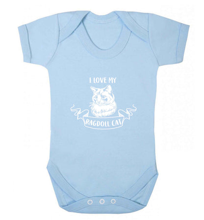 I love my ragdoll cat baby vest pale blue 18-24 months