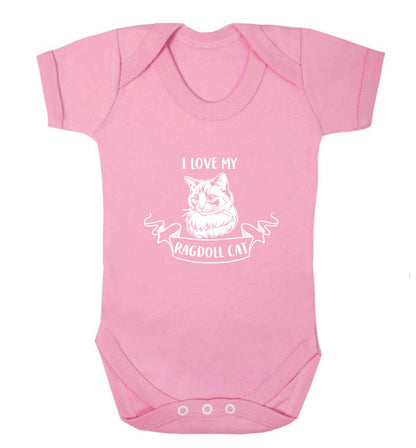 I love my ragdoll cat baby vest pale pink 18-24 months