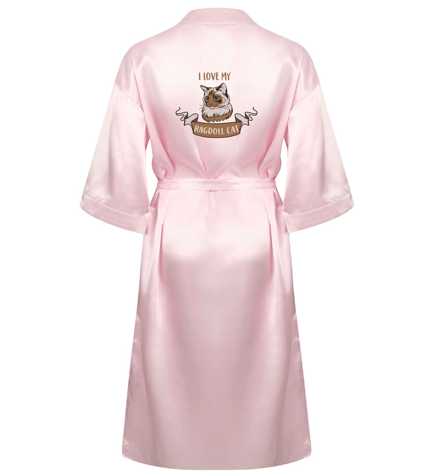 I love my ragdoll cat XL/XXL pink ladies dressing gown size 16/18