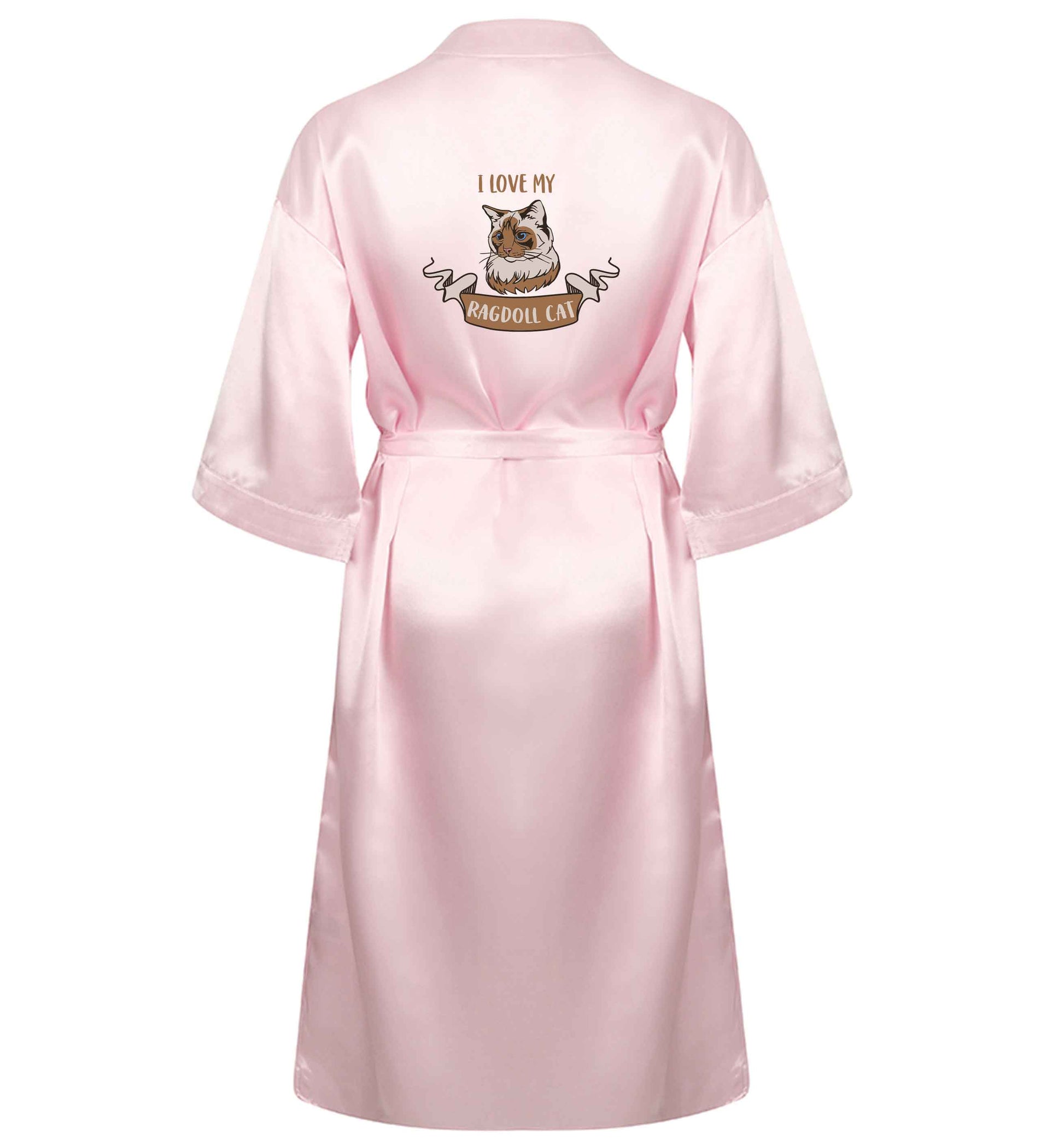 I love my ragdoll cat XL/XXL pink ladies dressing gown size 16/18