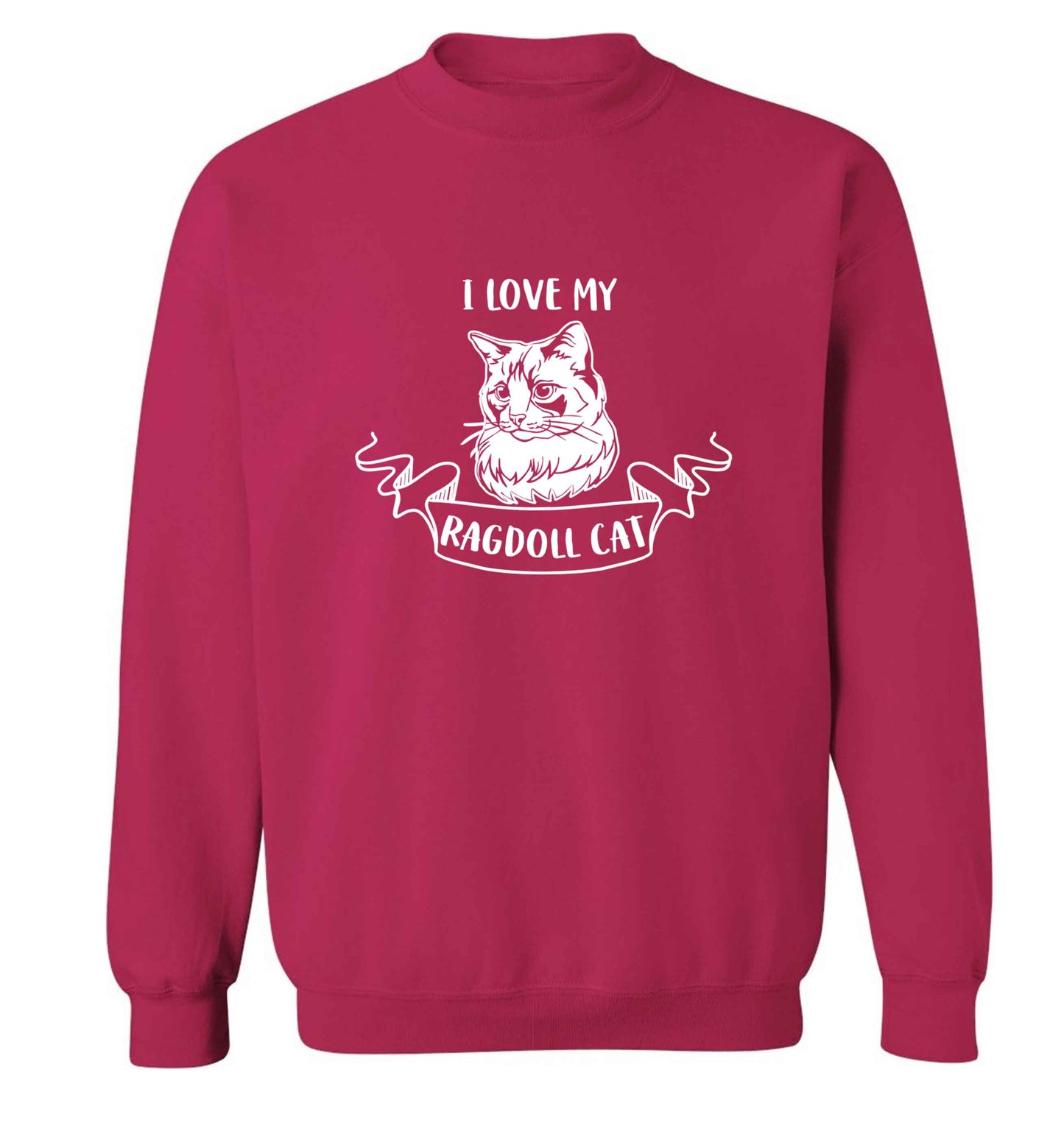 I love my ragdoll cat adult's unisex pink sweater 2XL