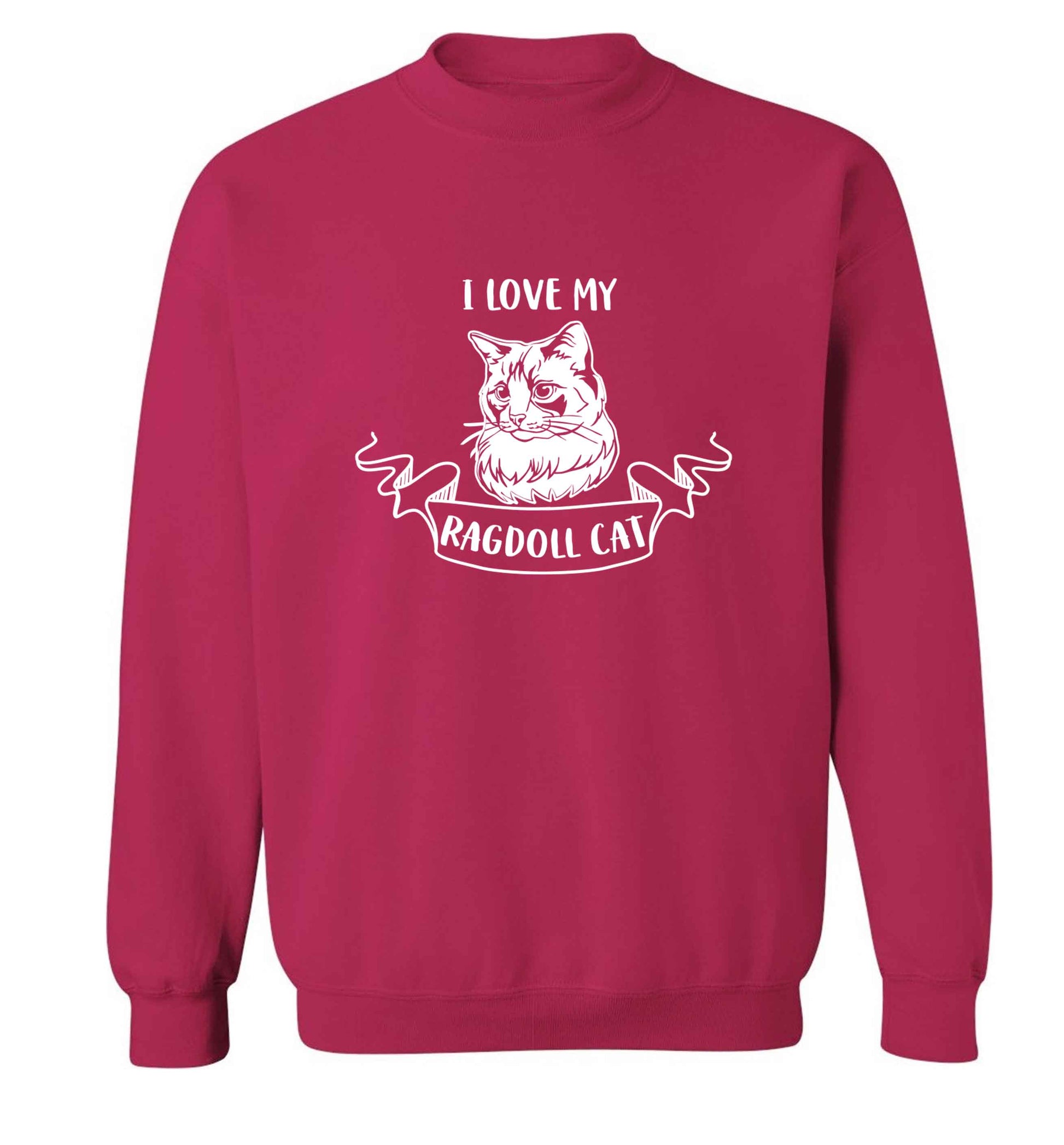 I love my ragdoll cat adult's unisex pink sweater 2XL