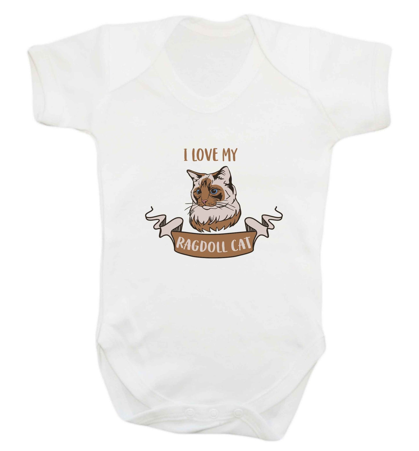 I love my ragdoll cat baby vest white 18-24 months