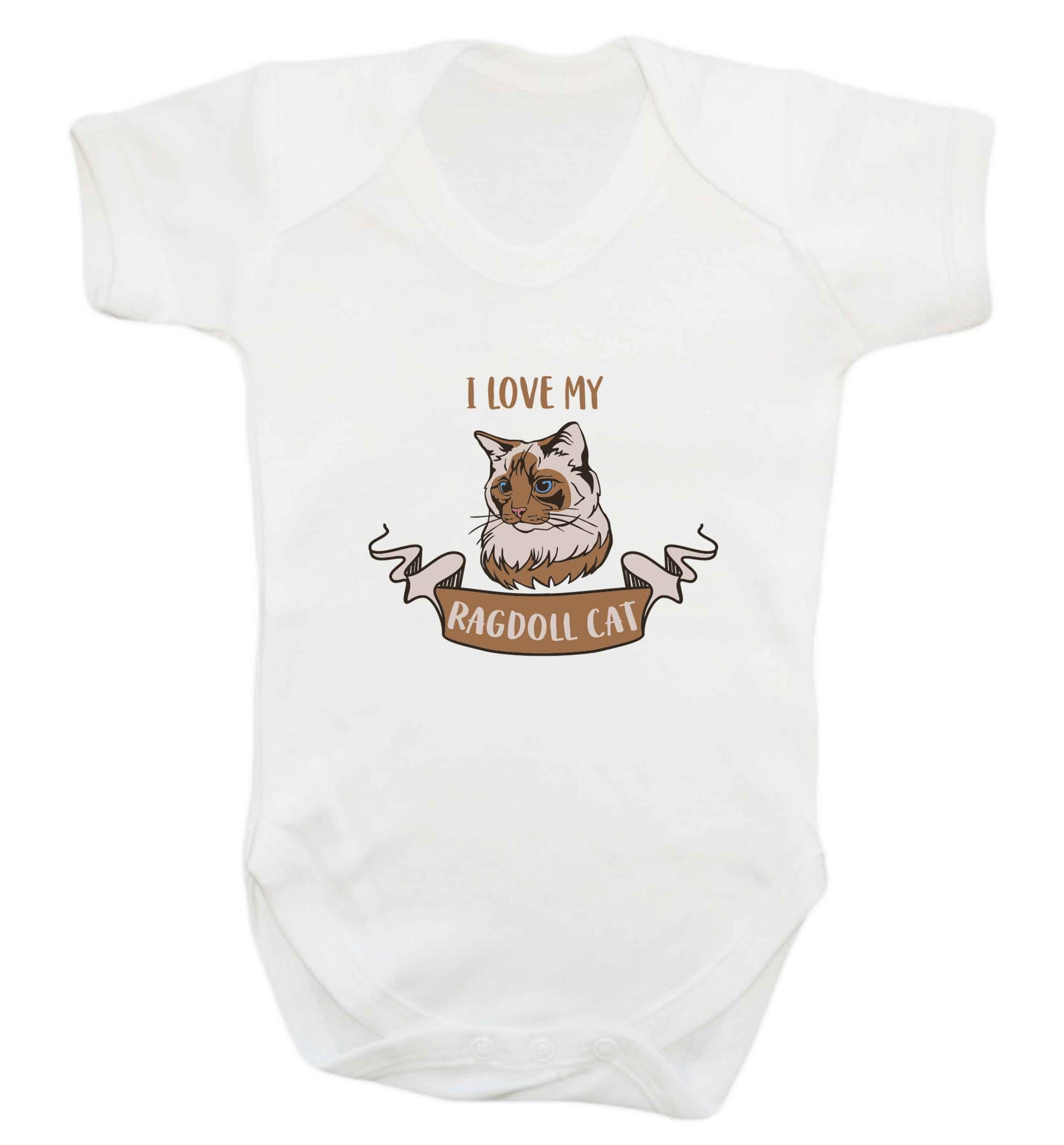 I love my ragdoll cat baby vest white 18-24 months