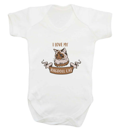 I love my ragdoll cat baby vest white 18-24 months