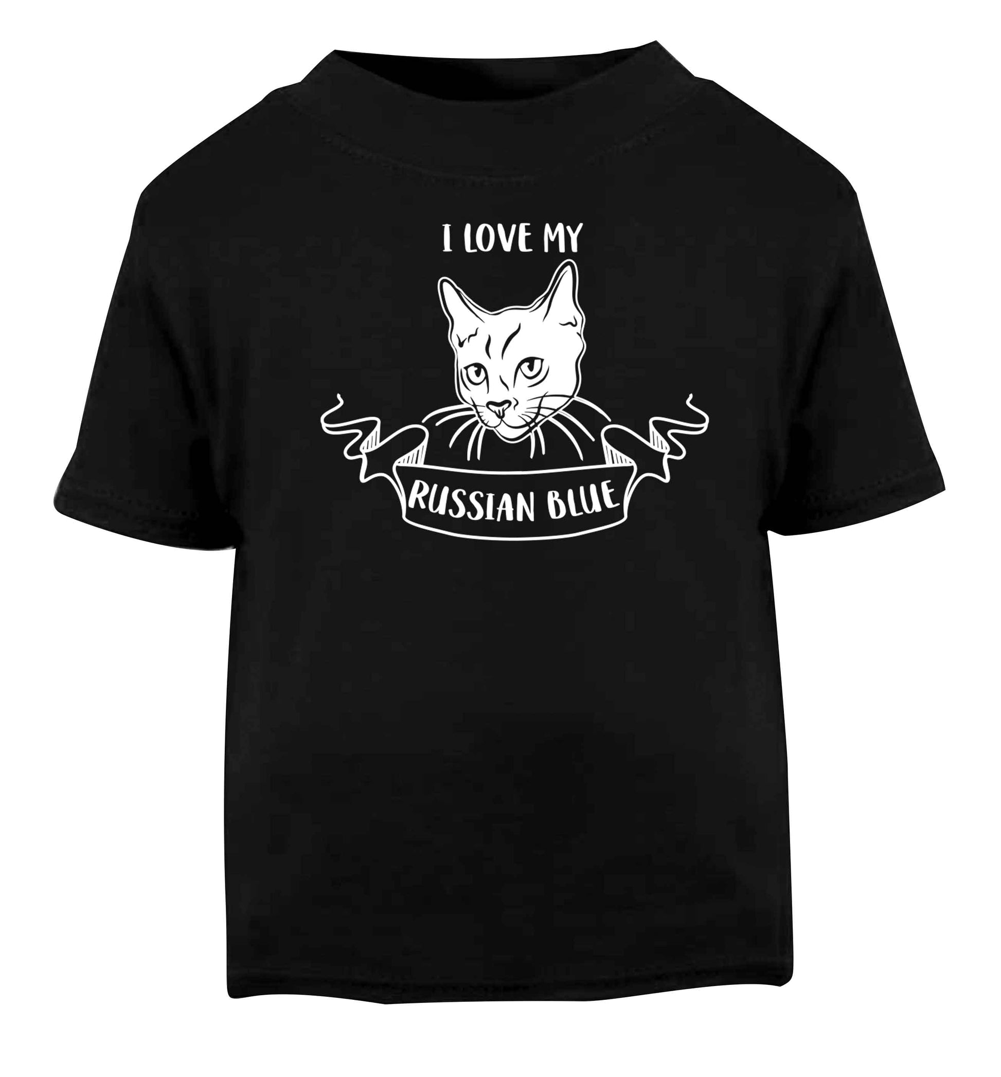 I love my russian blue Black baby toddler Tshirt 2 years