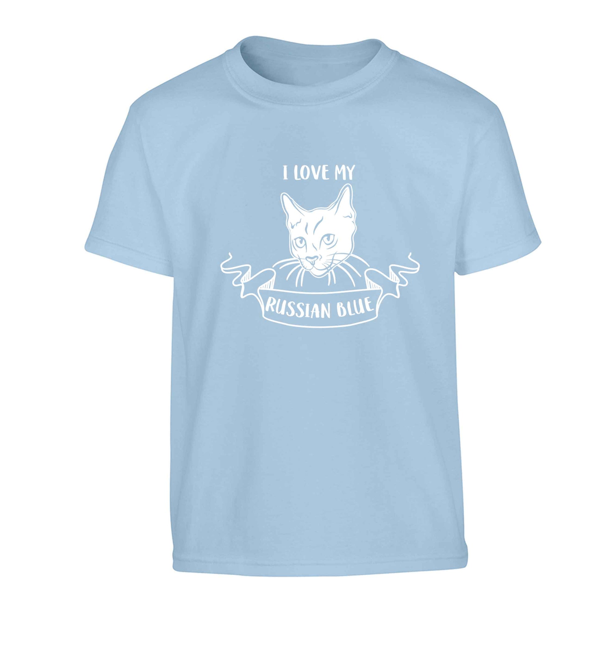 I love my russian blue Children's light blue Tshirt 12-13 Years