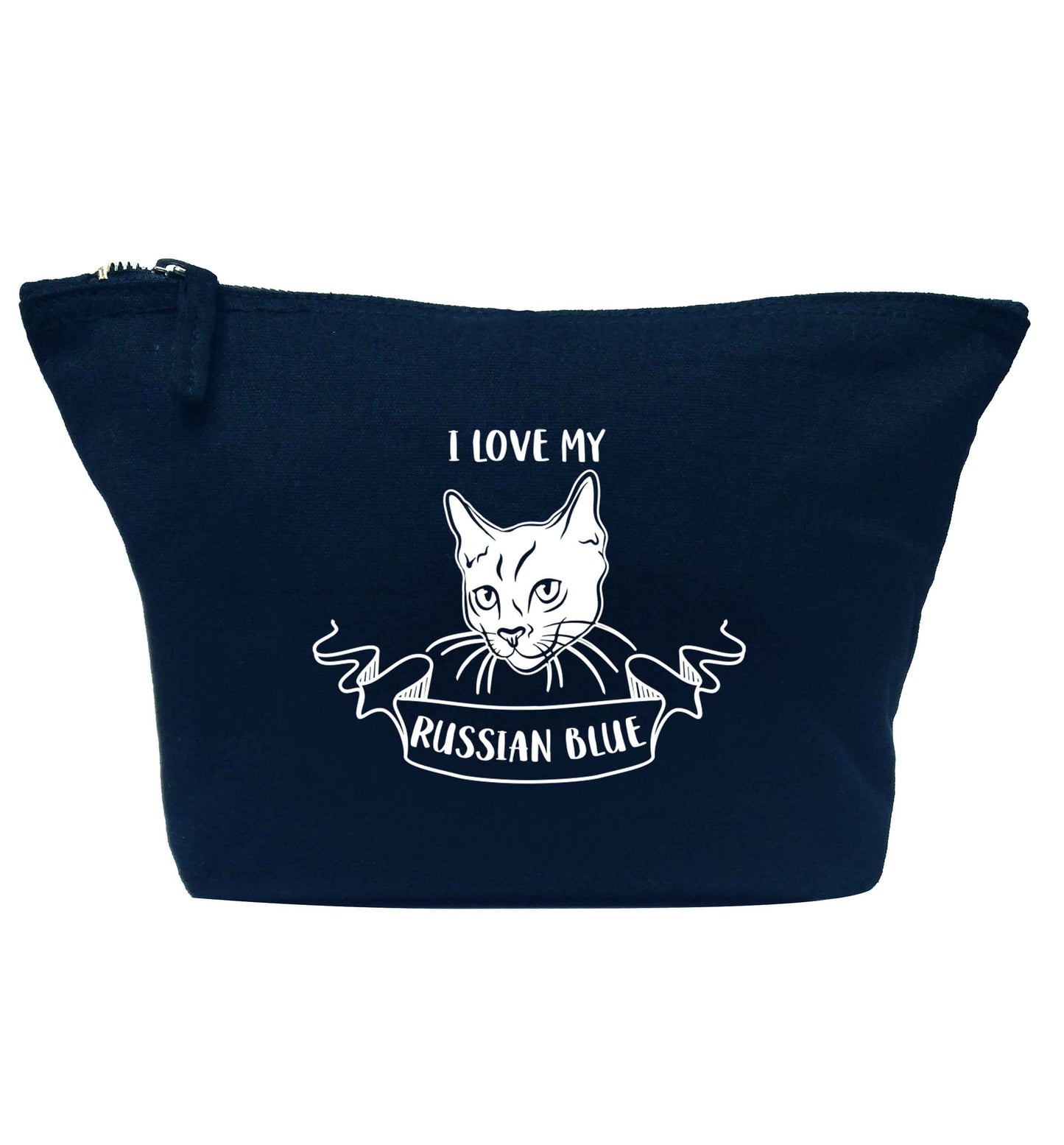 I love my russian blue navy makeup bag