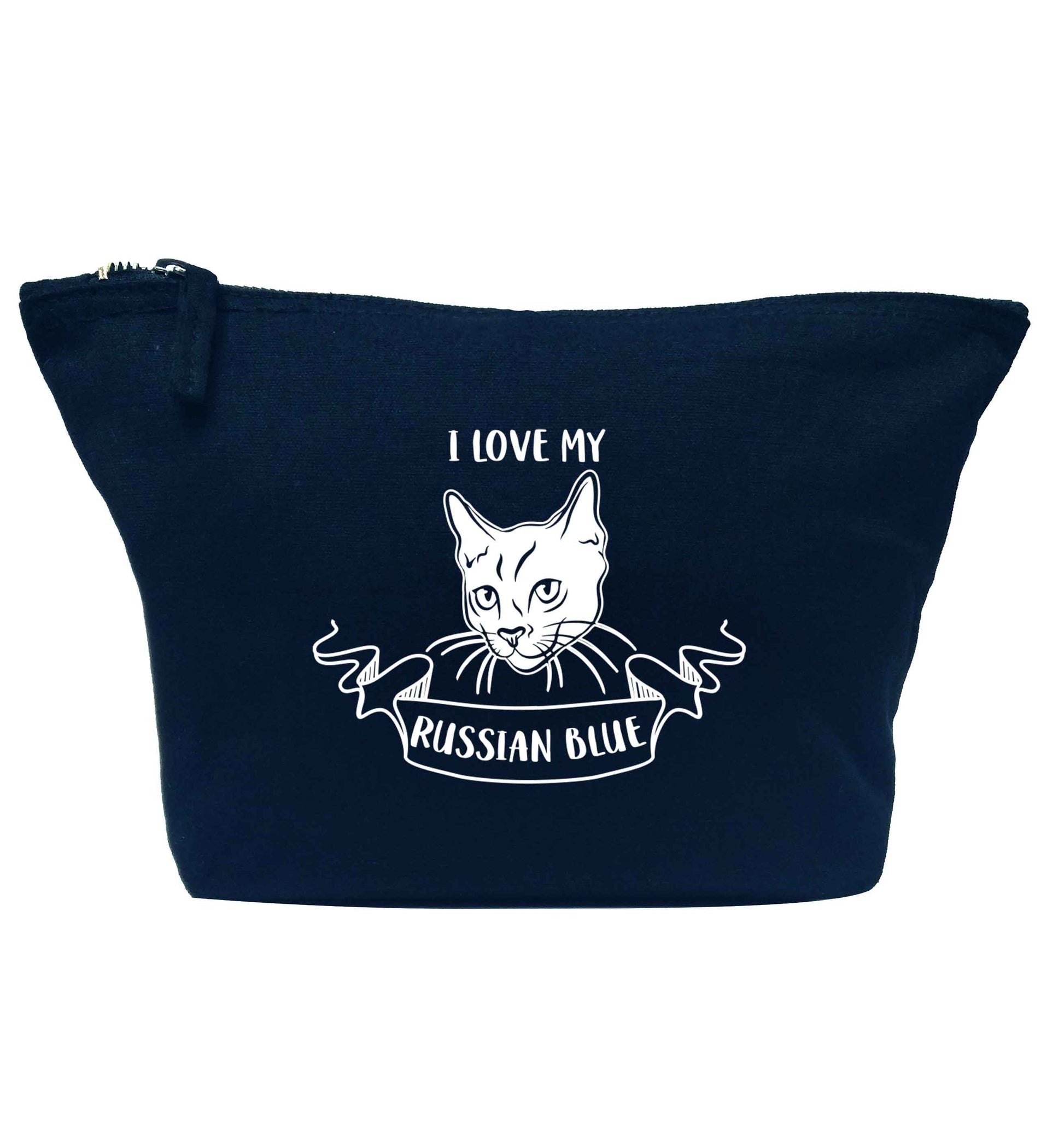 I love my russian blue navy makeup bag