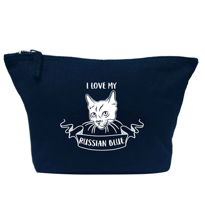 I love my russian blue navy makeup bag