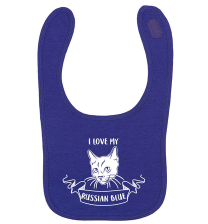 I love my russian blue | baby bib