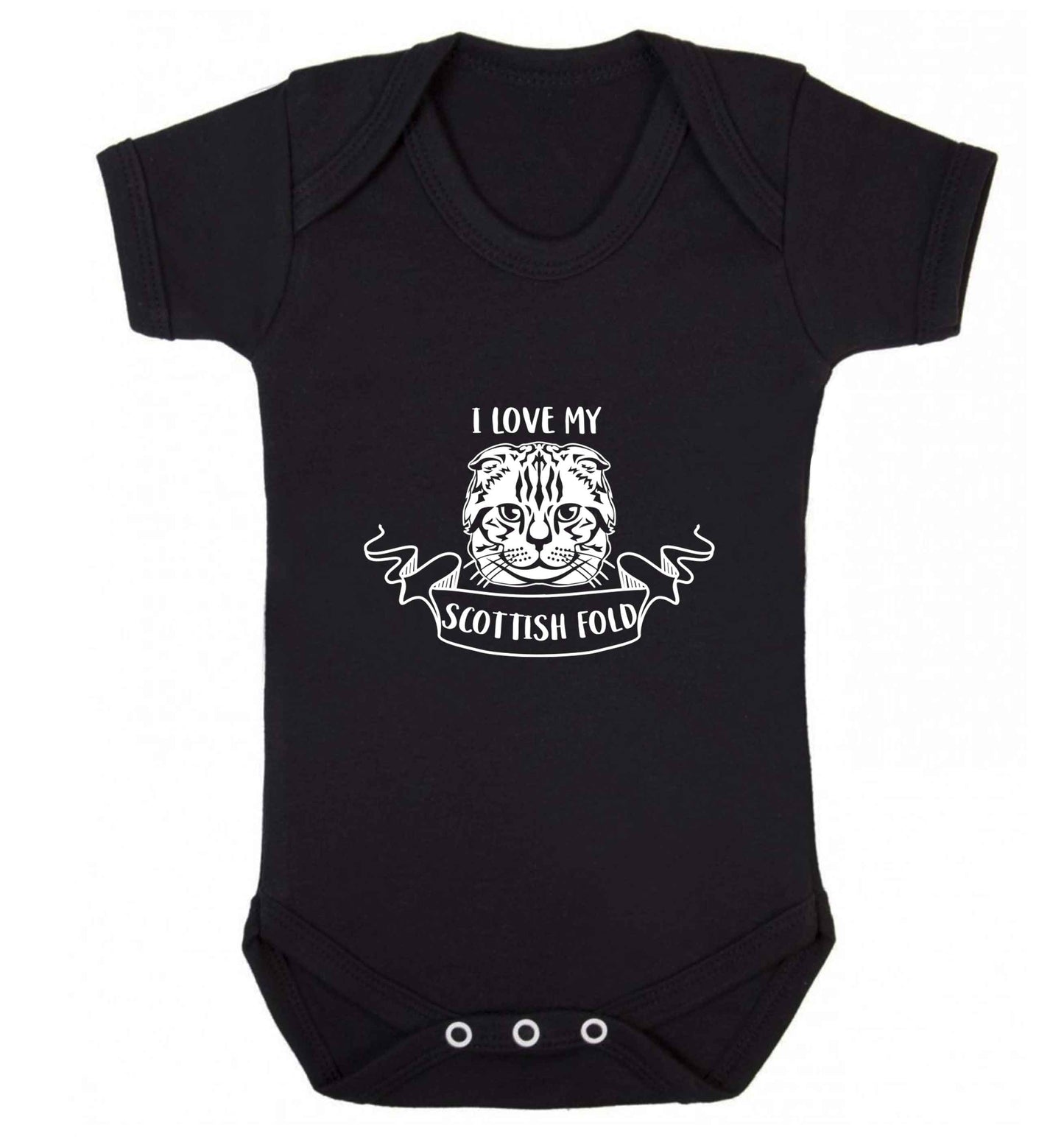 I love my scottish fold cat baby vest black 18-24 months