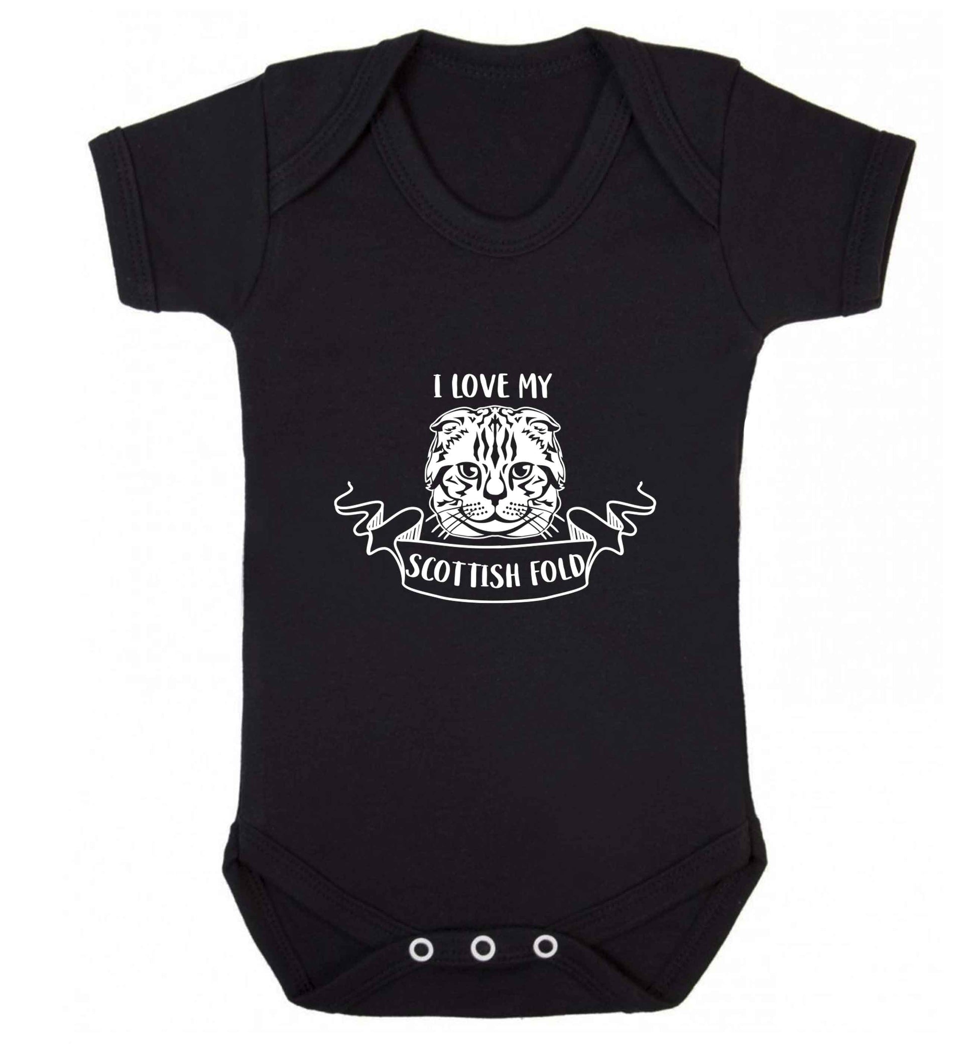 I love my scottish fold cat baby vest black 18-24 months