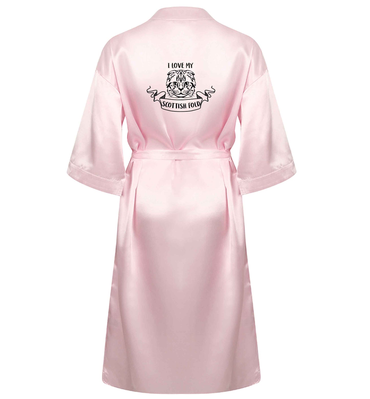 I love my scottish fold cat XL/XXL pink ladies dressing gown size 16/18