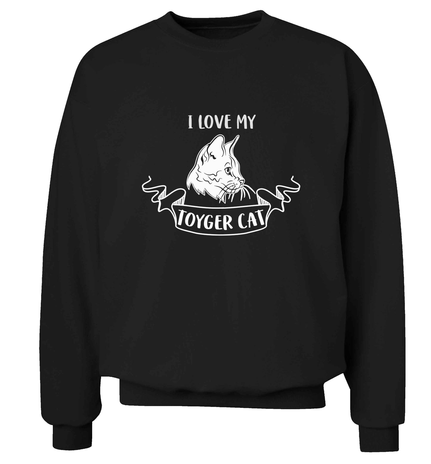 I love my toyger cat adult's unisex black sweater 2XL