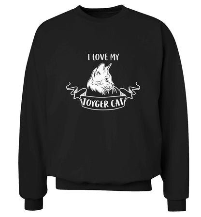 I love my toyger cat adult's unisex black sweater 2XL