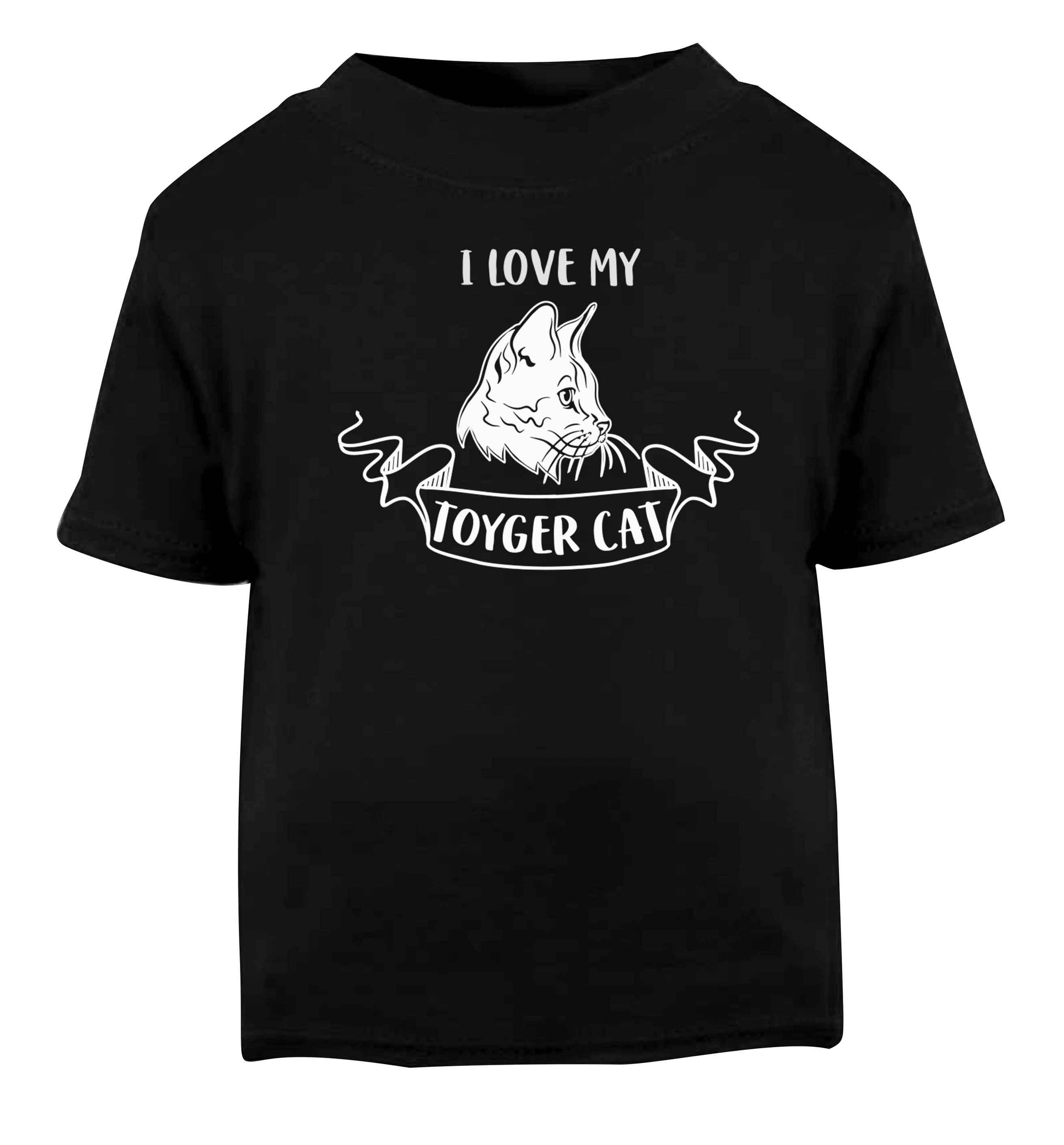 I love my toyger cat Black baby toddler Tshirt 2 years