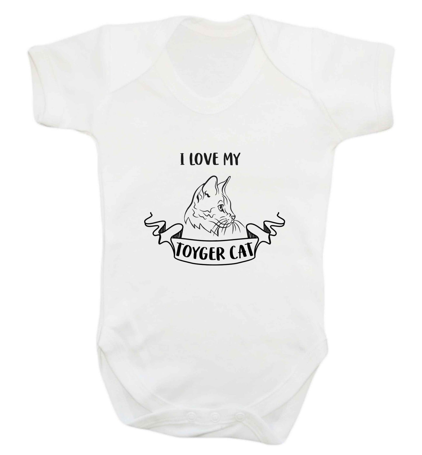 I love my toyger cat baby vest white 18-24 months