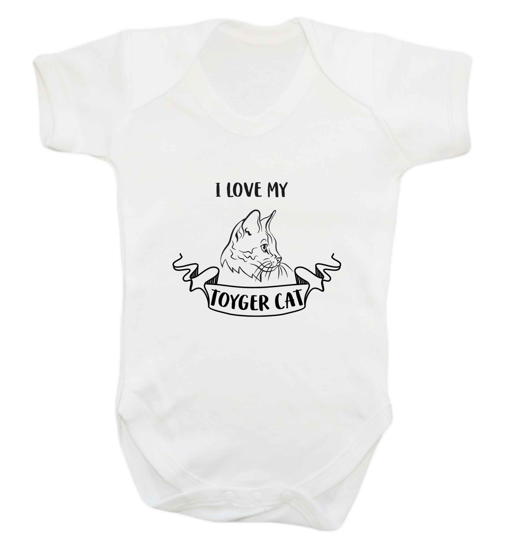 I love my toyger cat baby vest white 18-24 months