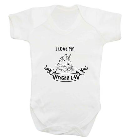 I love my toyger cat baby vest white 18-24 months