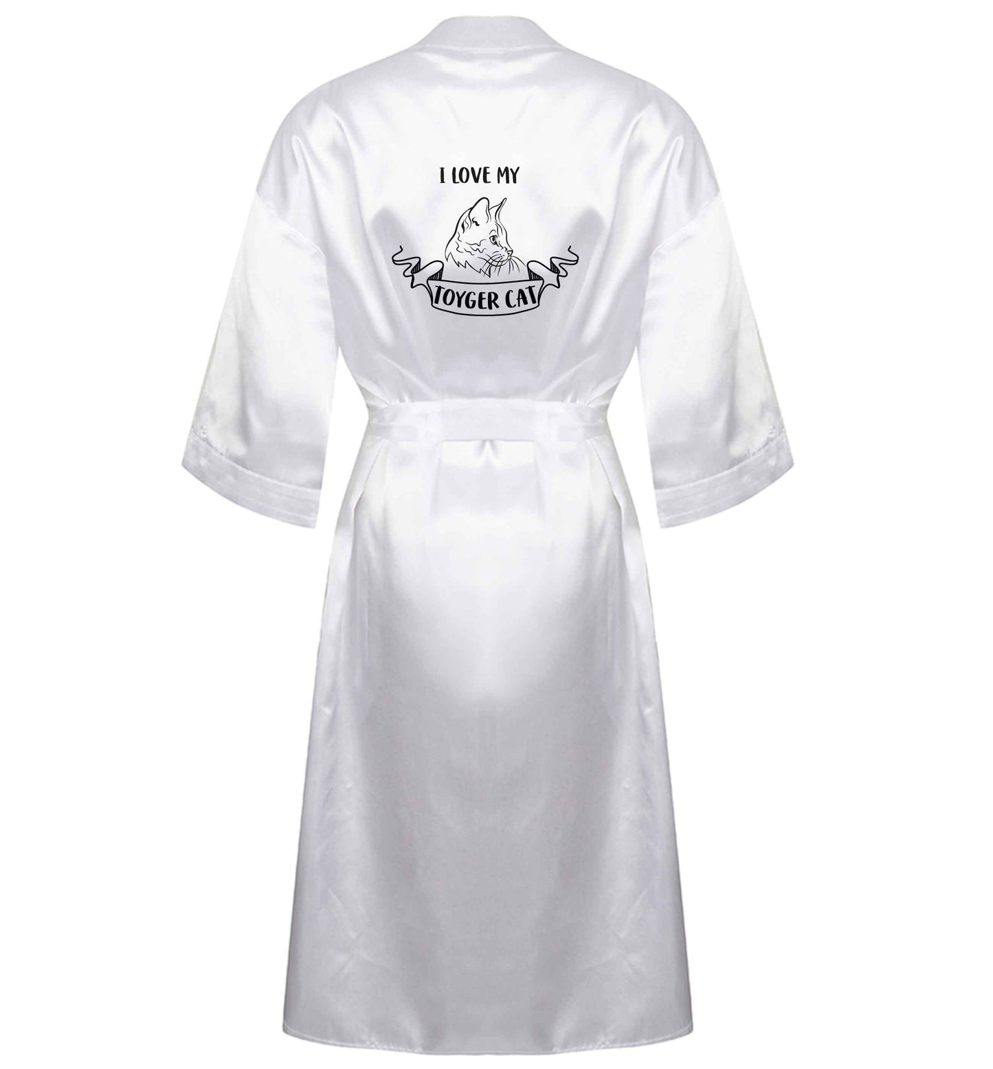 I love my toyger cat XL/XXL white ladies dressing gown size 16/18
