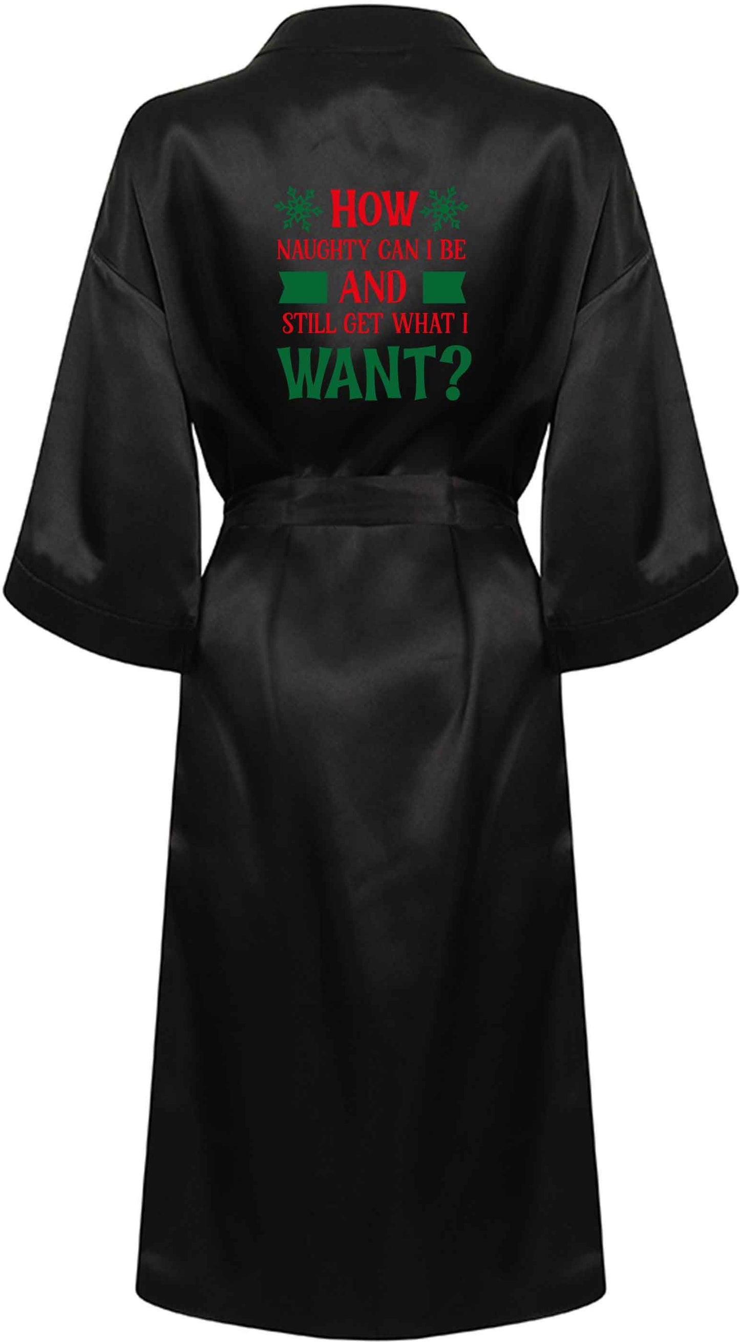 How naughty can I be and still get what I want? XL/XXL black ladies dressing gown size 16/18