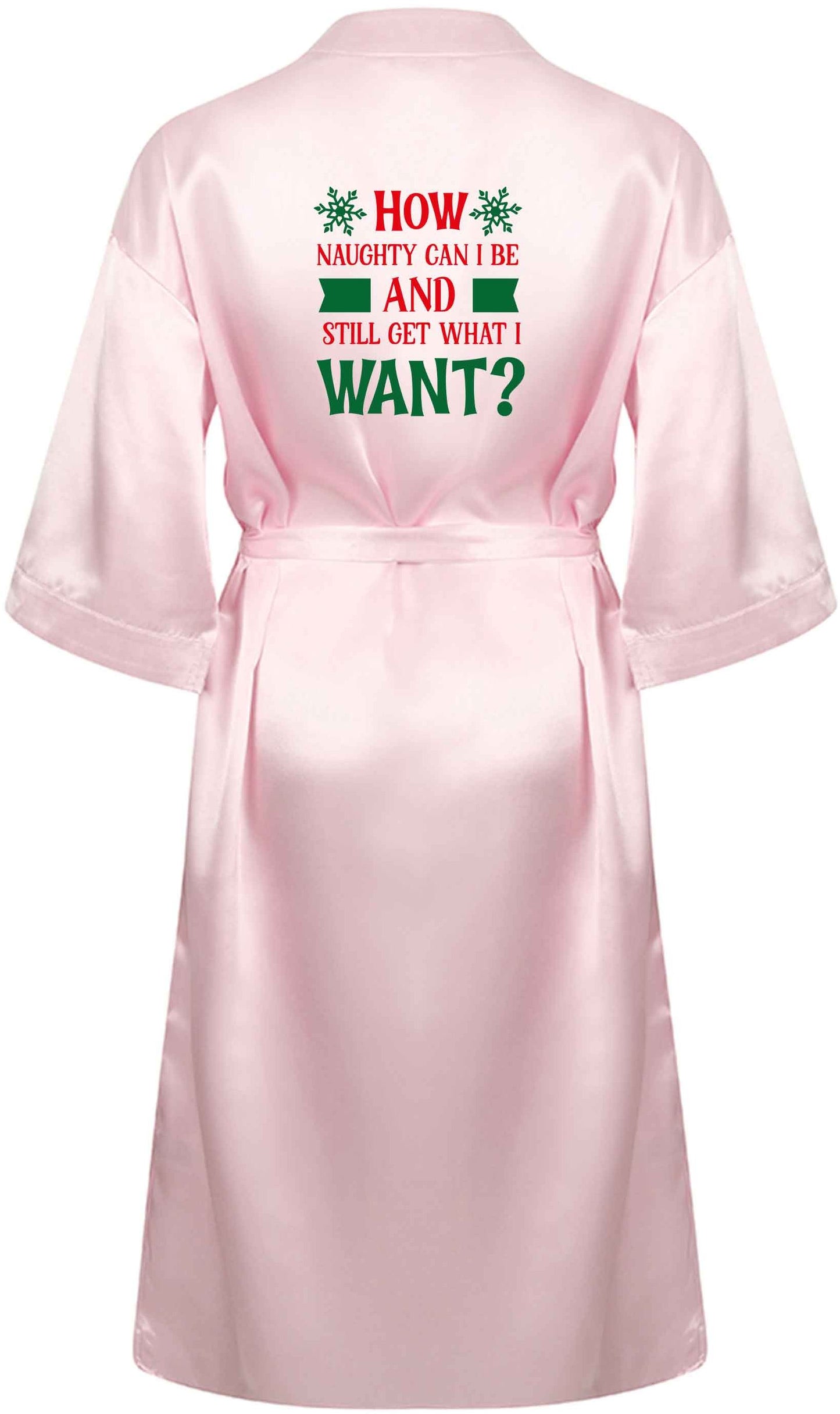 How naughty can I be and still get what I want? XL/XXL pink ladies dressing gown size 16/18